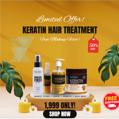 4 In 1 – Keratin Hair Mask| Keratin Shampoo| Keratin Hair Serum Free Makeup Fixer